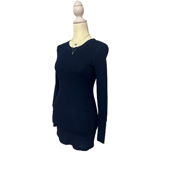 Bobi Royal Blue Waffle Long Sleeve Top Size XS - Picture 1 of 6